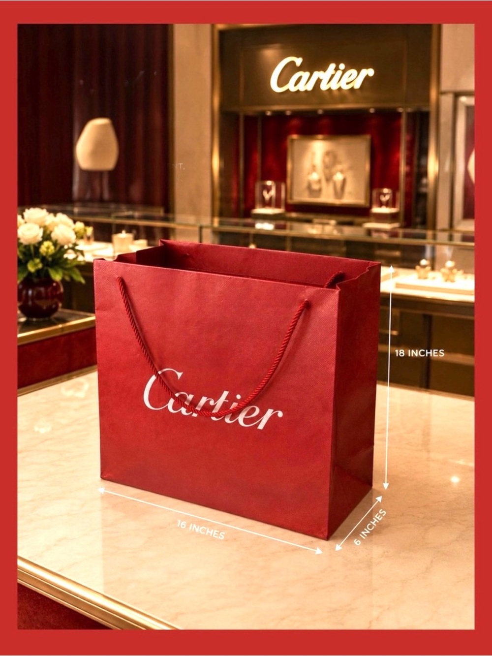 CARTIER Medium paper shopping tote